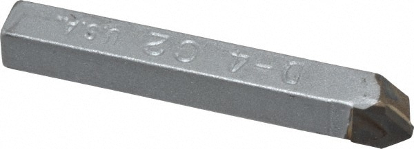 Single Point Tool Bit: 1/4'' Shank Width, 1/4'' Shank Height, C2 Solid Carbide Tipped, Neutral, D, Pointed Nose