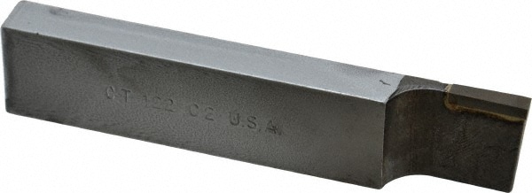 Made in USA 41154 Single Point Tool Bit: 1/2 Shank Width, 1 Shank Height, C2 Solid Carbide Tipped, RH, CTR, Cut-Off & Grooving Image