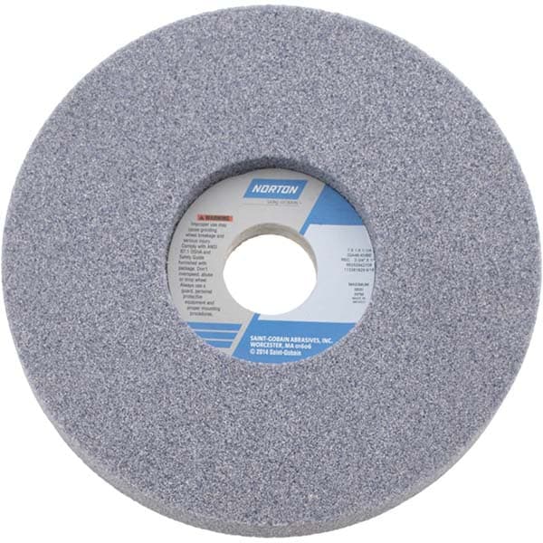 Norton 66252942708 Surface Grinding Wheel: 7" Dia, 1" Thick, 1-1/4" Hole, 46 Grit, K Hardness Image