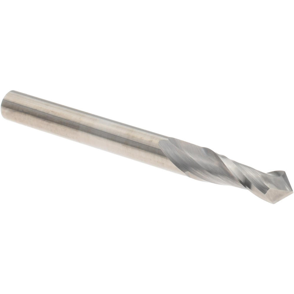 Drill Mill: 3/16" Dia, 5/8" LOC, 2 Flutes, 90 ° Point, Solid Carbide