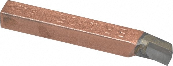 Single Point Tool Bit: 1/4'' Shank Width, 1/4'' Shank Height, C5 Solid Carbide Tipped, RH, BR, Lead Angle Turning