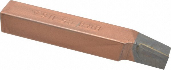 Single Point Tool Bit: 1/2'' Shank Width, 1/2'' Shank Height, C5 Solid Carbide Tipped, RH, BR, Lead Angle Turning