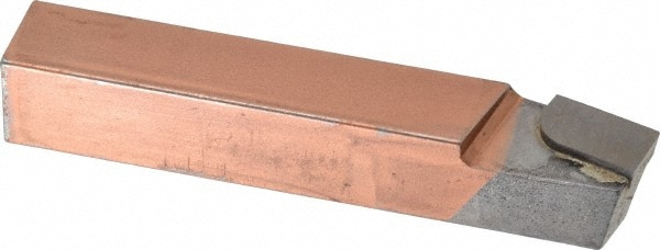 Single Point Tool Bit: 3/4'' Shank Width, 3/4'' Shank Height, C5 Solid Carbide Tipped, RH, BR, Lead Angle Turning