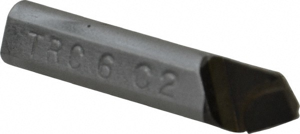 Single Point Tool Bit: 3/8'' Shank Width, 3/8'' Shank Height, C2 Solid Carbide Tipped, Neutral, TRC, Round Shank Boring