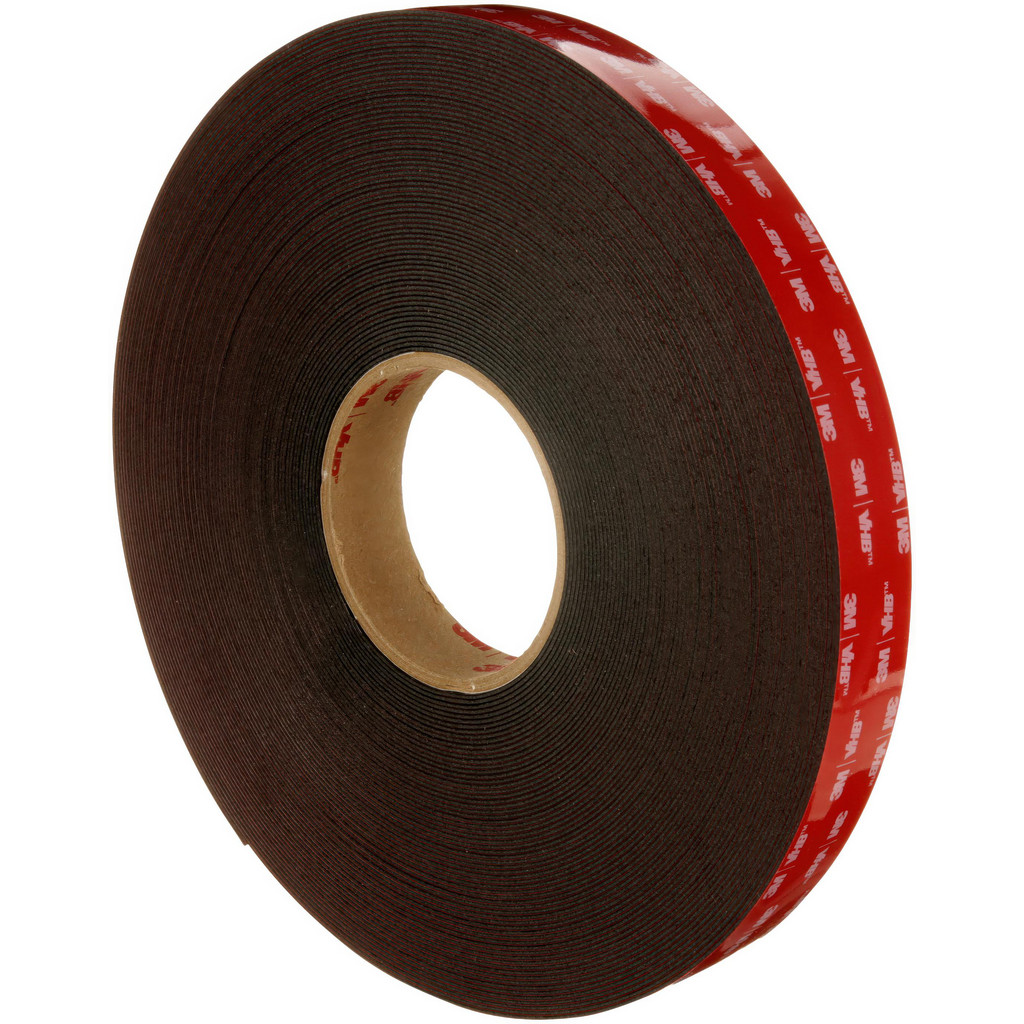3M VHB 3M™ VHB™ Tape 5952, Black, 1/2 in x 36 yd, 45 mil, 18 Roll/Case | Part #7000028971