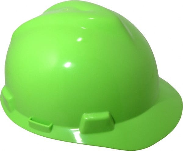 Hard Hat: Impact Resistant, V-Gard Slotted Cap, Type 1, Class E, 4-Point Suspension