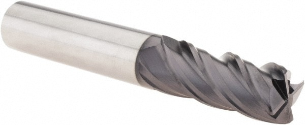 SGS 36618 Corner Radius End Mill: 1/2" Dia, 1-1/4" LOC, 0.025 to 0.03" Radius, 4 Flutes, Solid Carbide Image