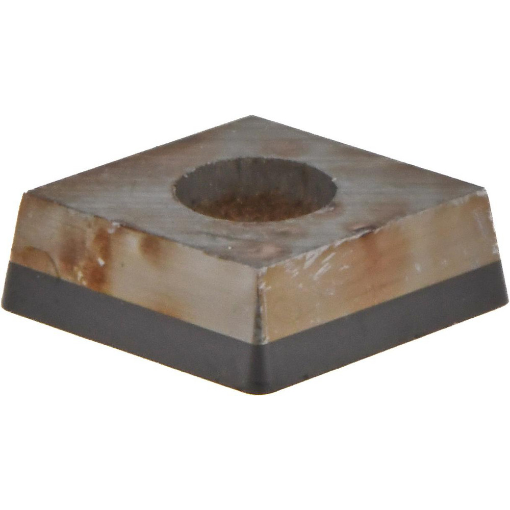 Turning Insert: CPGW2151S0415C KB1345, PCBN - Bright/No Finish, 0.2500" Inscribed Circle, 0.0156" Corner Radius, 80.00 deg C - Diamond (Rhombic) 80-Deg