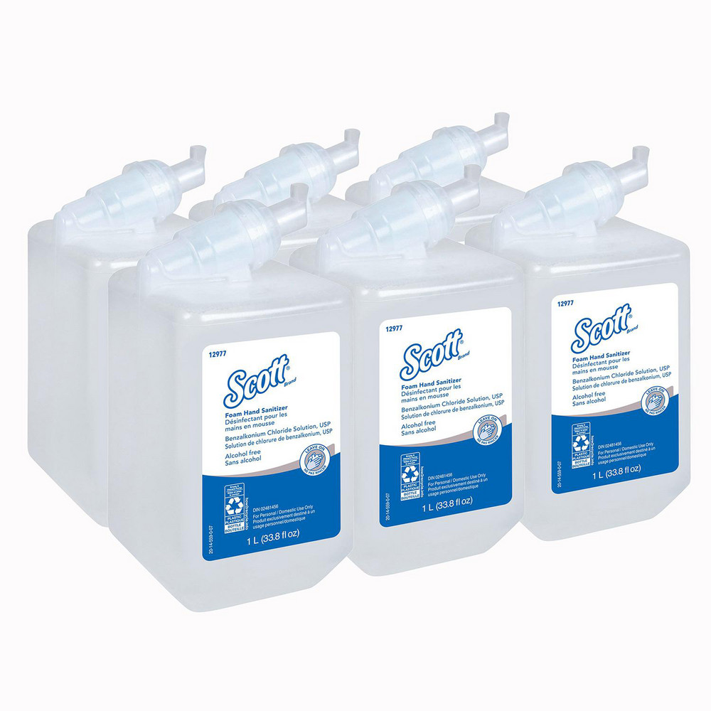 Foam Hand Sanitizer, 1.0 L Manual Refills, Clear, Unscented