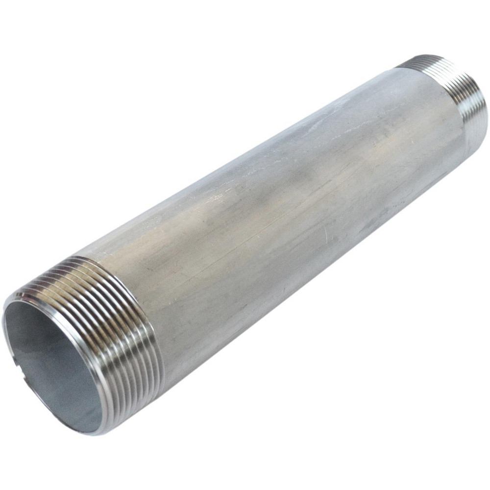 Stainless Steel Pipe Nipple:  1-1/2" Pipe,  22" OAL,  Grade 304 - Seamless,  Schedule  80