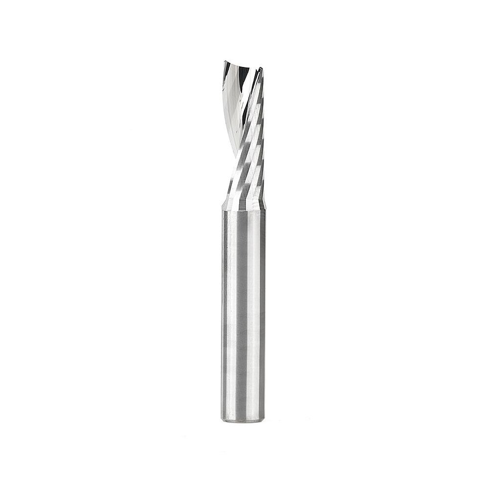 Spiral Router Bit: 0.25" Dia, 0.75" LOC, 1/4" Shank Dia, Upcut