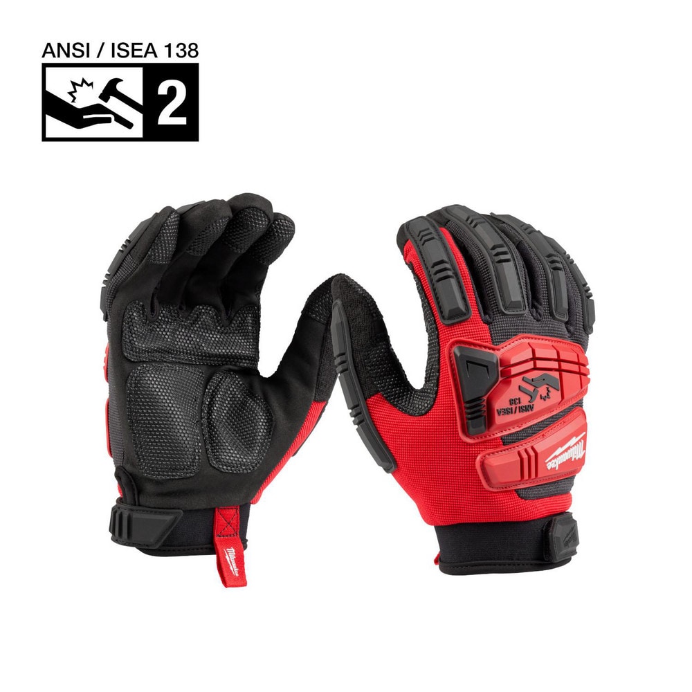 Milwaukee Tool - Work Gloves: Milwaukee Size Large, Synthetic Leather ...