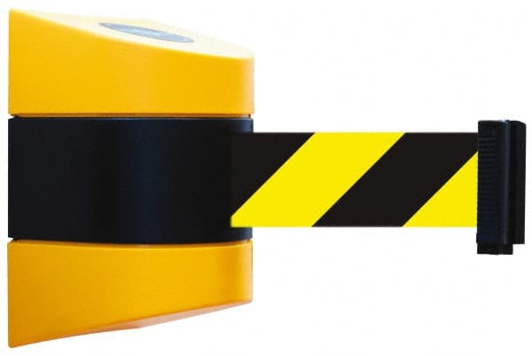 Tensator 897HC-35-D4 Pedestrian Barrier Tensabarrier: Plastic, Yellow, Wall Mount, Use with 898 Wall Receiver 