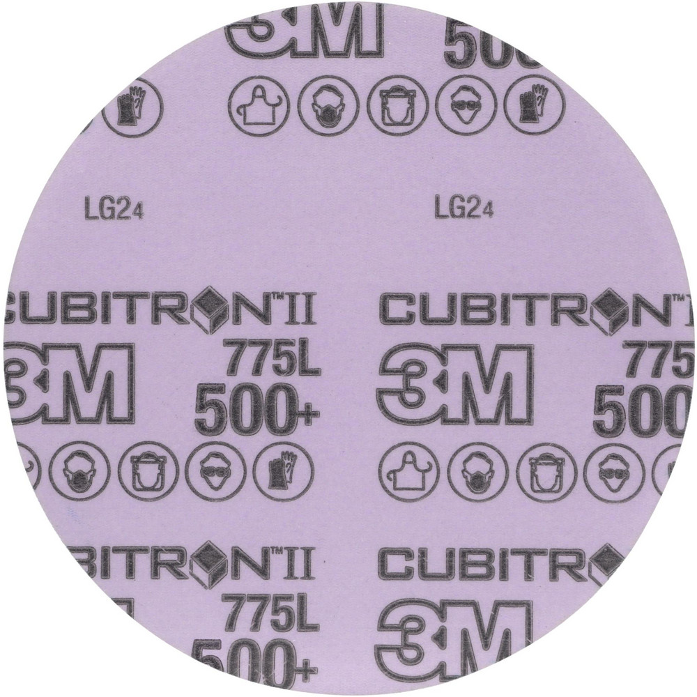Hook & Loop Disc: 3" Dia, 500 Grit, Coated, Precision Shaped Ceramic - Film Backing, Series 775L
