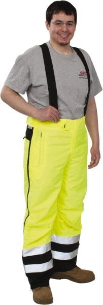 Occunomix SP-BRP-Y2X Rain Pants: Polyester, Zipper Closure, Black & Yellow, 2X-Large 