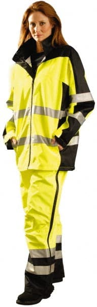 Occunomix SP-BRJ-YL Rain Jacket: Size Large, Yellow, Polyester 