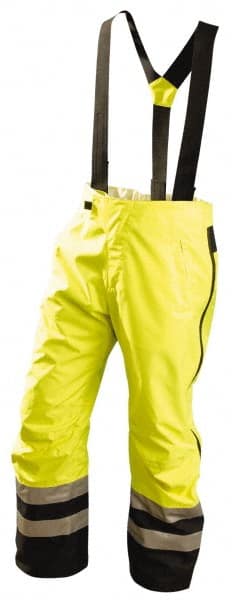 Occunomix SP-BRP-Y3X Rain Pants: Polyester, Zipper Closure, Black & Yellow, 3X-Large 