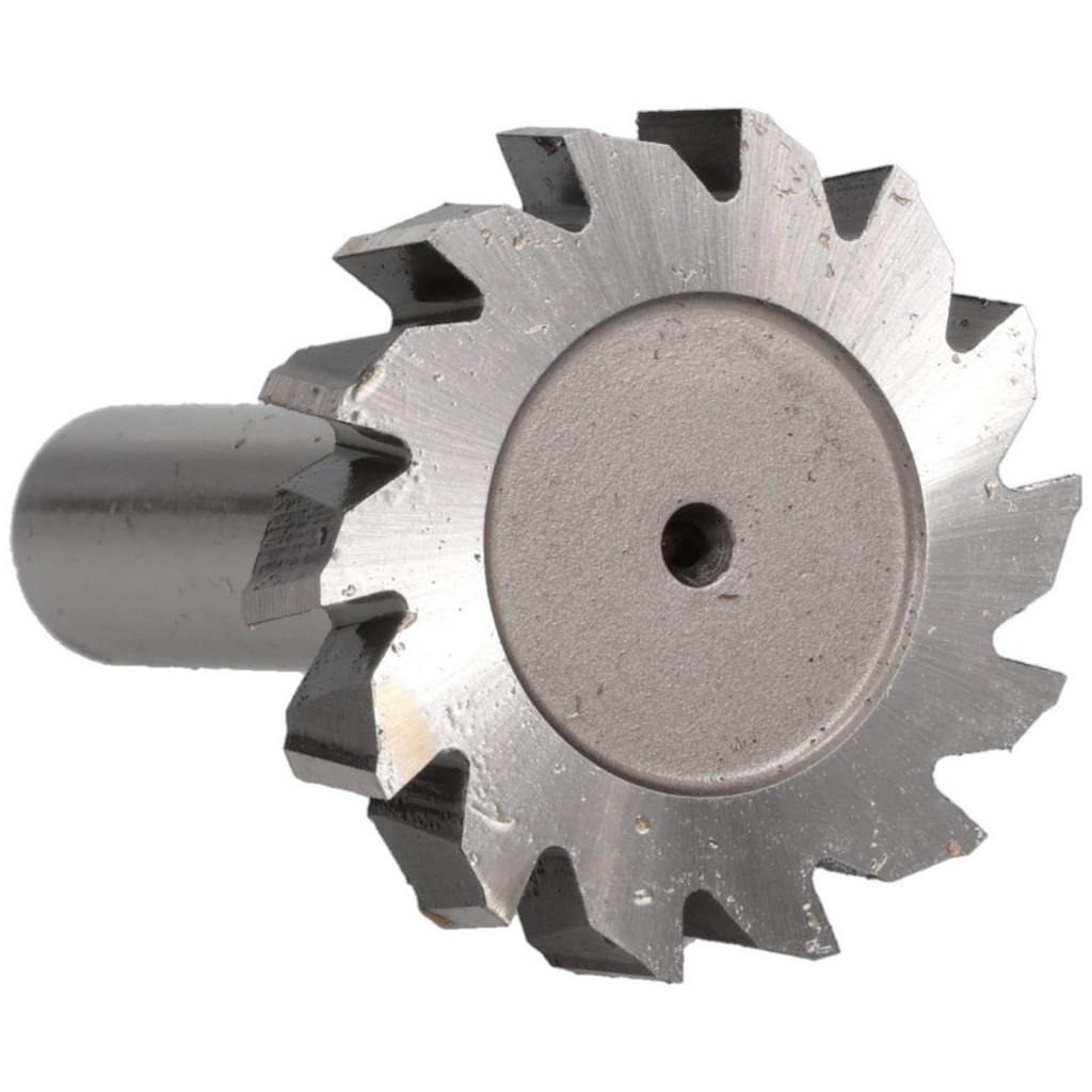 Made in USA | Value Collection Woodruff Keyseat Cutter: 1-1/2" Cut Dia, 5/16" Cut Width, 1/2" Shank Dia, Staggered Tooth - 2-5/16" OAL, 14 Tooth