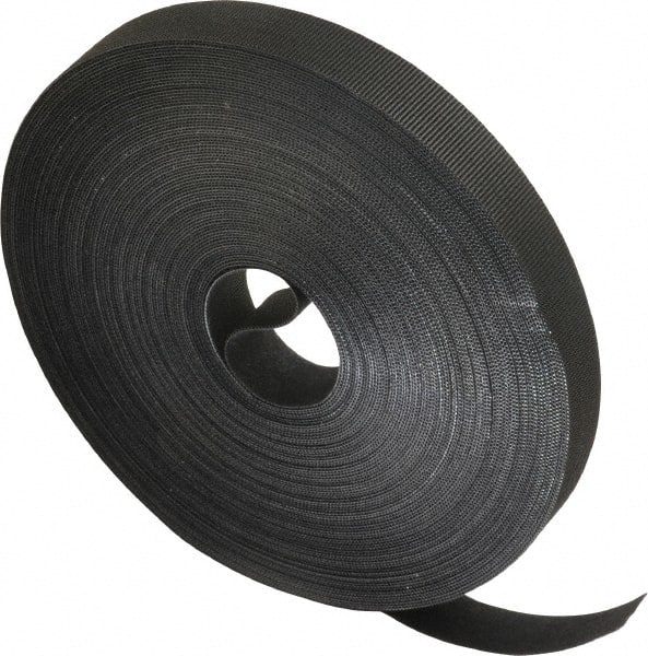 Velcro Qwik Tie Uncut Tape Roll, 3/4 x 25 Yards, Black