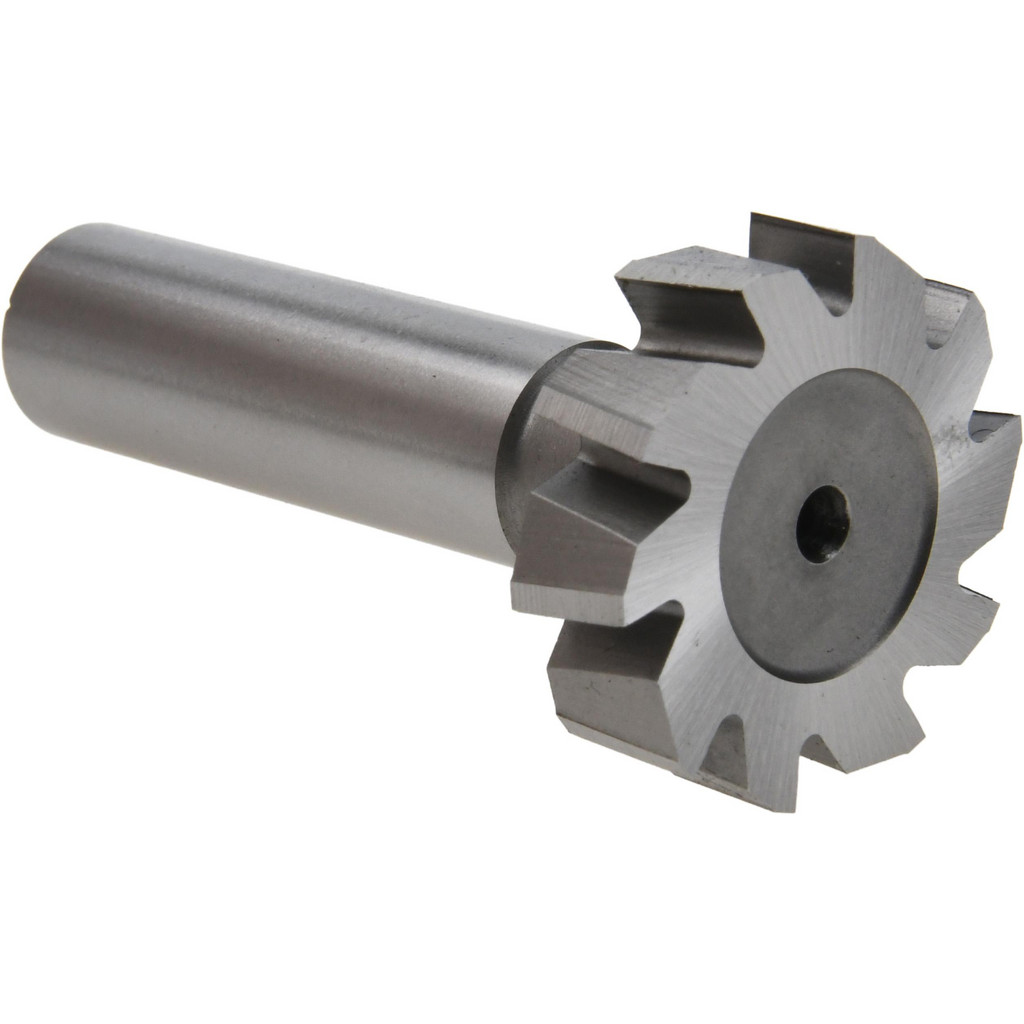 Made in USA | Value Collection Woodruff Keyseat Cutter: 1-1/8" Cut Dia, 5/16" Cut Width, 1/2" Shank Dia, Staggered Tooth - 2-5/16" OAL, 10 Tooth