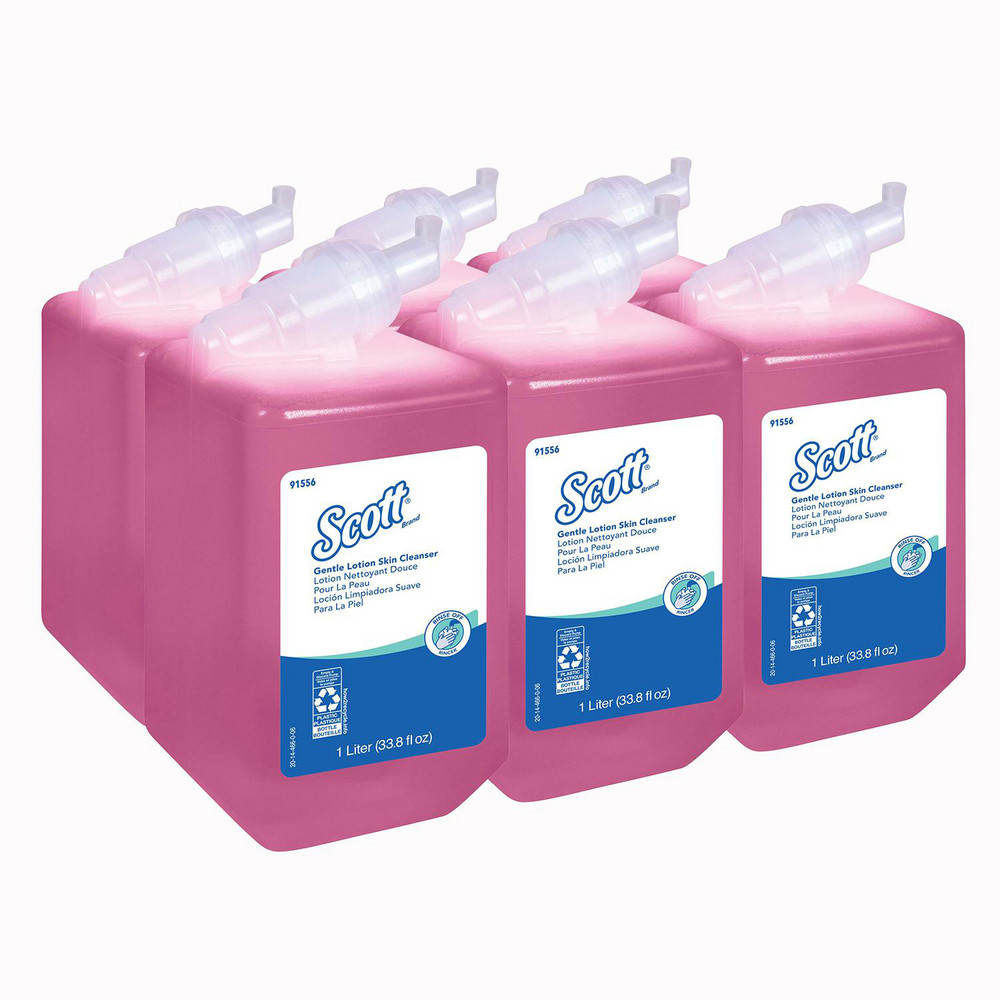 Gentle Lotion Skin Cleanser, 1.0 L Manual Hand Soap Refills, Pink, Floral Scent