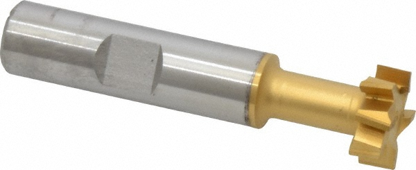 Made in USA TS75-TIN 21/32" Diam, 17/64" Wide, High Speed Steel T-Slot Cutter Image
