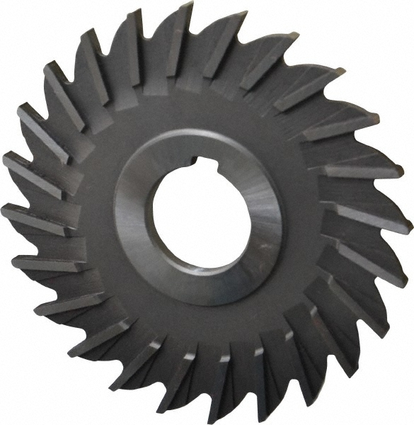 Made in USA SM4187 Side Milling Cutter: 4" Cutter Dia, 3/16" Cutting Width, 1" Arbor Hole, 24 Teeth Image