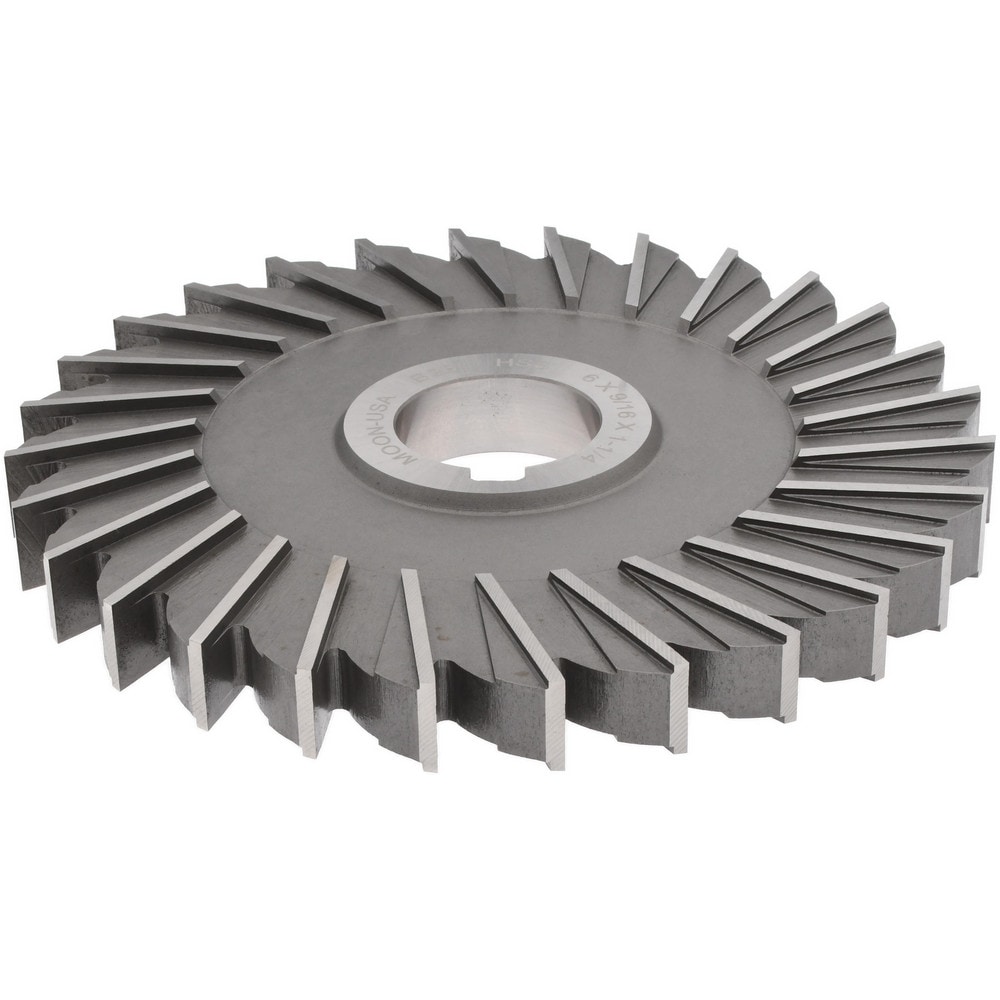 Side Milling Cutter: 6" Cutter Dia, 9/16" Cutting Width, 1-1/4" Arbor Hole, 28 Teeth