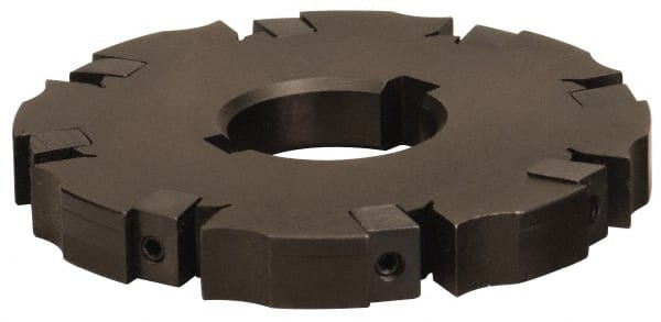 APT SM612122 Indexable Slotting Cutter: 0.375 Cutting Width, 6 Cutter Dia, Arbor Hole Connection, 2.062 Depth of Cut, 1.25 Hole, Neutral 
