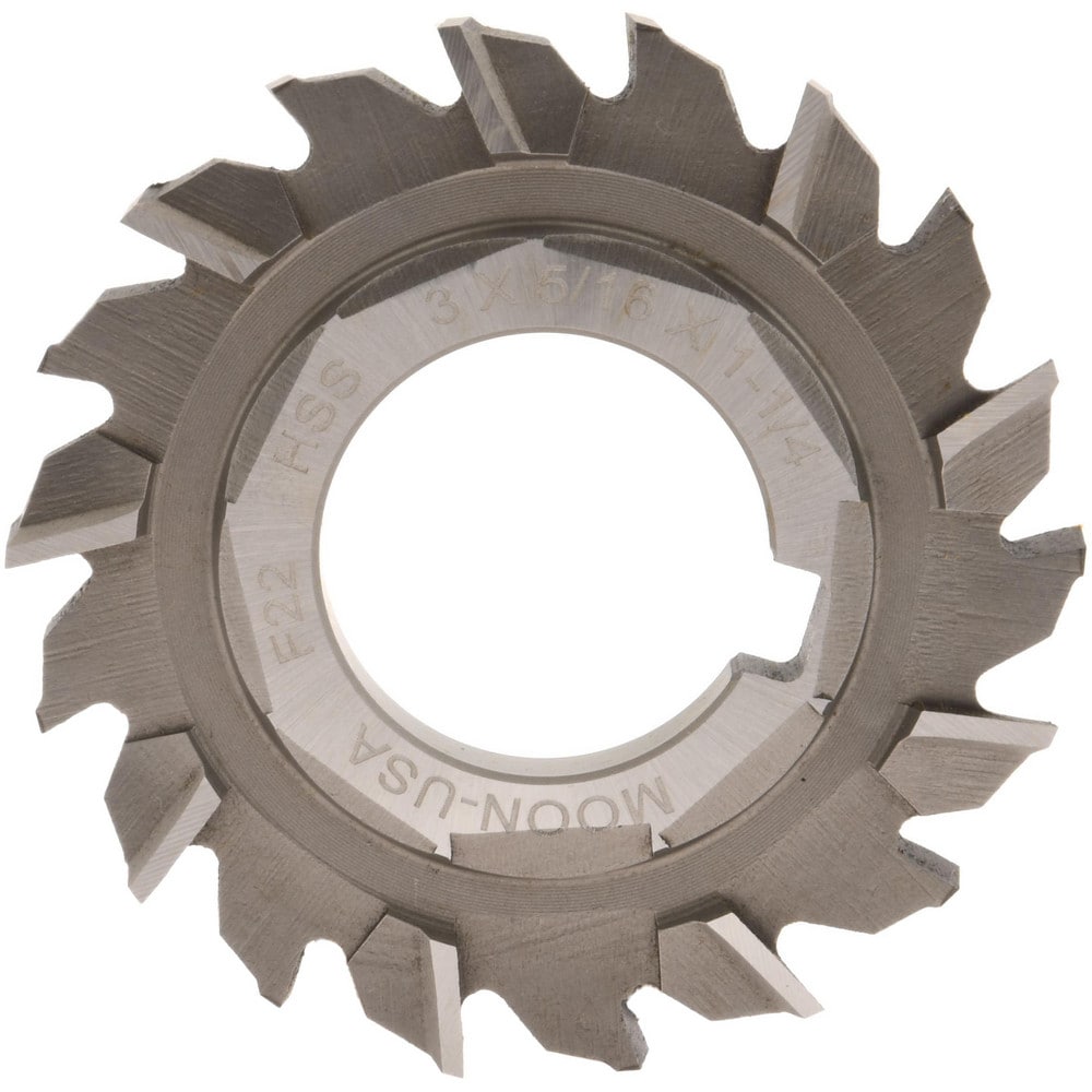 Side Milling Cutter: 3" Cutter Dia, 5/16" Cutting Width, 1-1/4" Arbor Hole, 18 Teeth