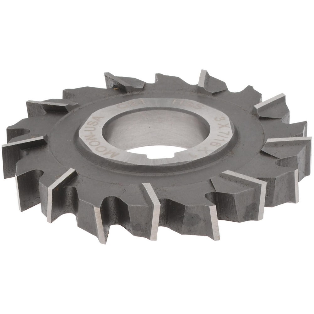 Side Milling Cutter: 3" Cutter Dia, 7/16" Cutting Width, 1" Arbor Hole, 18 Teeth