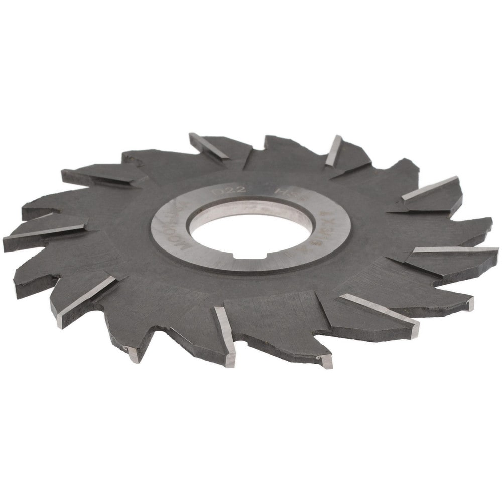 Side Milling Cutter: 4" Cutter Dia, 3/16" Cutting Width, 1" Arbor Hole, 18 Teeth
