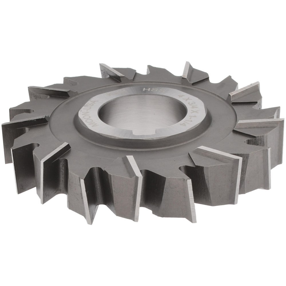 Side Milling Cutter: 4" Cutter Dia, 3/4" Cutting Width, 1-1/4" Arbor Hole, 18 Teeth