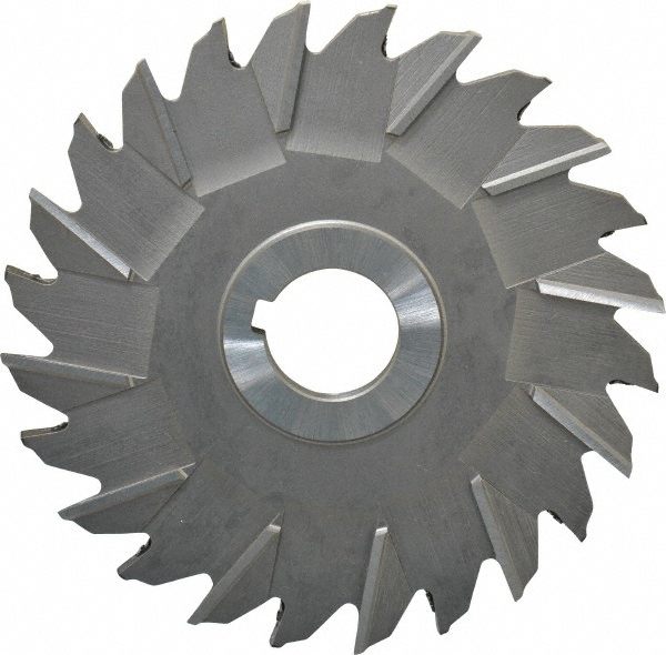 Made in USA STM5250 Side Milling Cutter: 5" Cutter Dia, 1/4" Cutting Width, 1" Arbor Hole, 24 Teeth Image