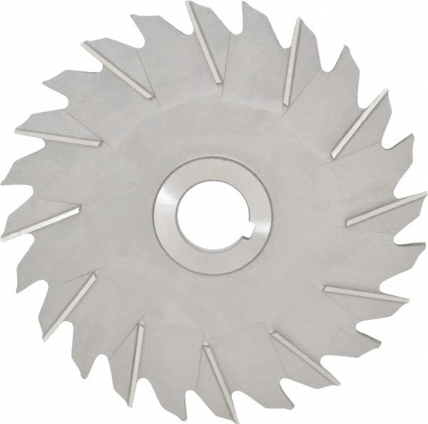 Side Milling Cutter: 6" Cutter Dia, 1/4" Cutting Width, 1" Arbor Hole, 24 Teeth