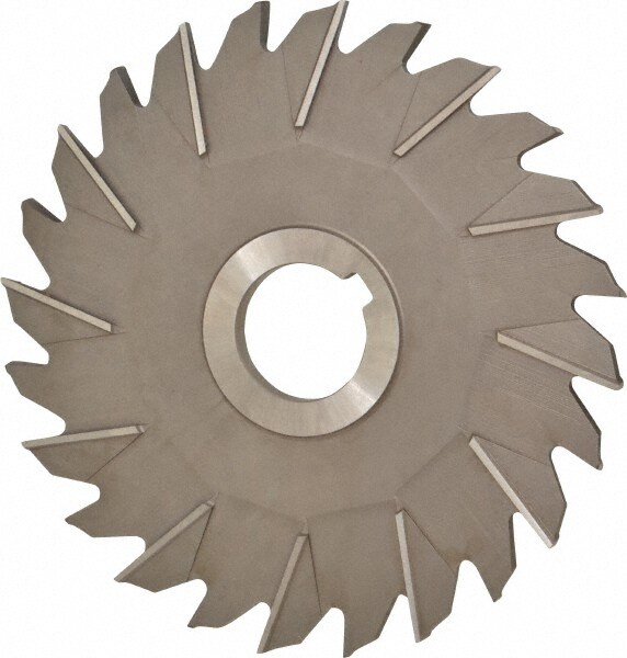 Made in USA STM6250-1 Side Milling Cutter: 6" Cutter Dia, 1/4" Cutting Width, 1-1/4" Arbor Hole, 24 Teeth Image