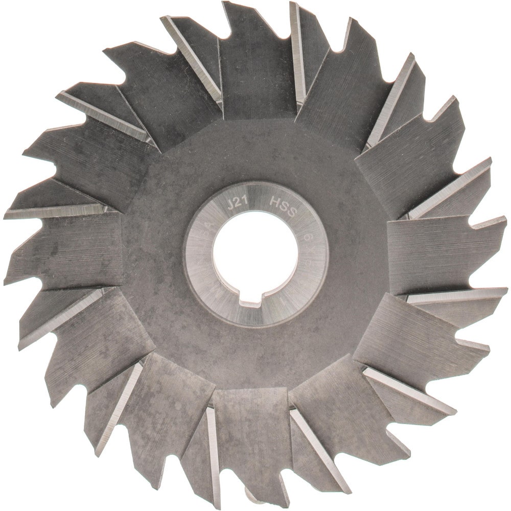 Side Milling Cutter: 6" Cutter Dia, 5/16" Cutting Width, 1" Arbor Hole, 24 Teeth