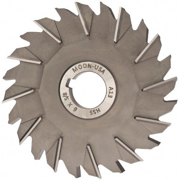 Made in USA STM6625-1 Side Milling Cutter: 6" Cutter Dia, 5/8" Cutting Width, 1-1/4" Arbor Hole, 24 Teeth Image