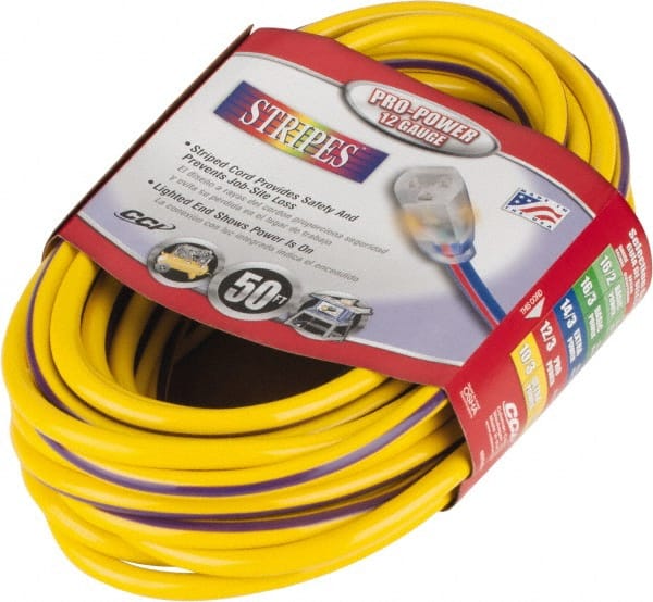 Southwire 2548SW0022 50, 12/3 Gauge/Conductors, Yellow/Purple Outdoor Extension Cord 