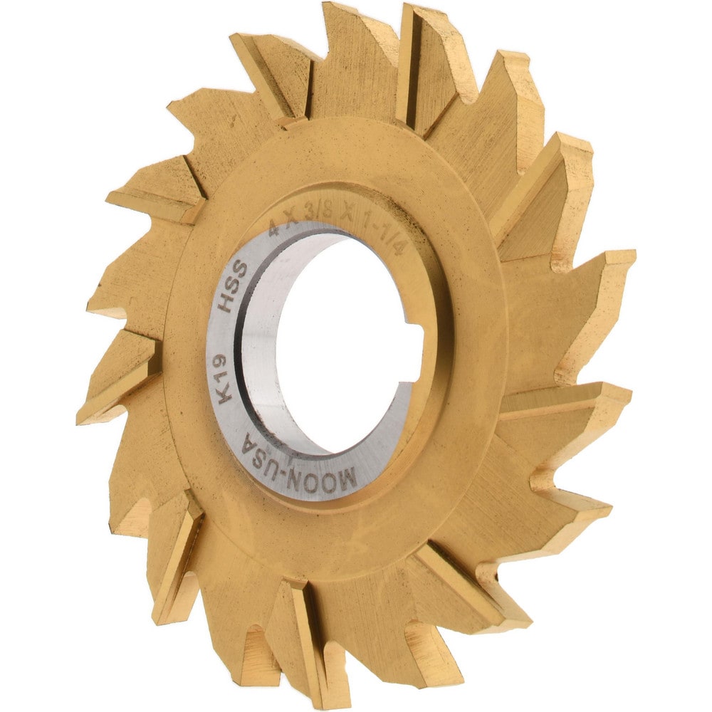 Side Milling Cutter: 4" Cutter Dia, 3/8" Cutting Width, 1-1/4" Arbor Hole, 18 Teeth
