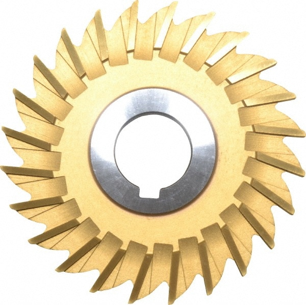 Side Milling Cutter: 4" Cutter Dia, 1/4" Cutting Width, 1" Arbor Hole, 24 Teeth