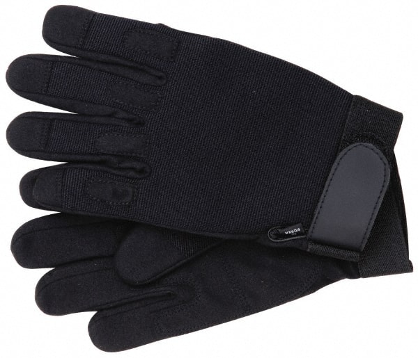 Ability One | SKILCRAFT Work Gloves: Size Large, NotLined, Leather, Spandex & Gel Padded, Impact - Black, | Part #8415014988180K