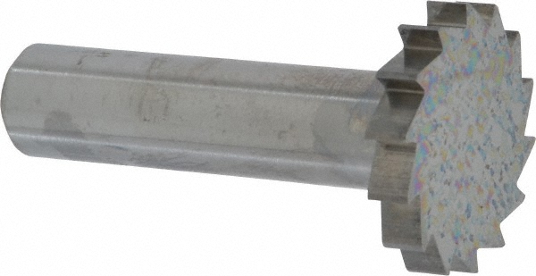 Made in USA 609 Woodruff Keyseat Cutter: 1.125" Cut Dia, 0.1875" Cut Width, 1/2" Shank Dia, Straight Tooth Image