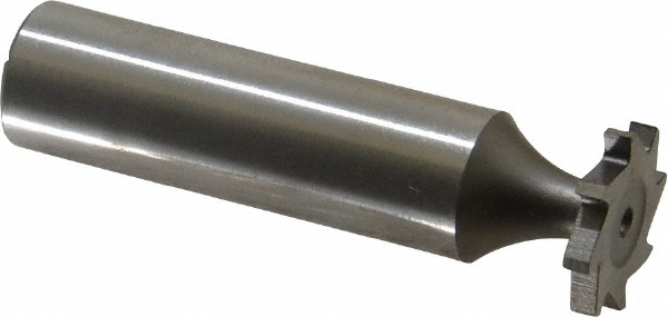 Made in USA KY400 Woodruff Keyseat Cutter: 0.625" Cut Dia, 0.0938" Cut Width, 1/2" Shank Dia, Straight Tooth Image