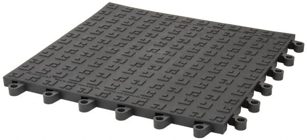 Wearwell 566.78X18X18CH Anti-Fatigue Modular Tile Mat: Dry Environment, 18" Length, 18" Wide, 7/8" Thick, Interlocking Edge, Charcoal 