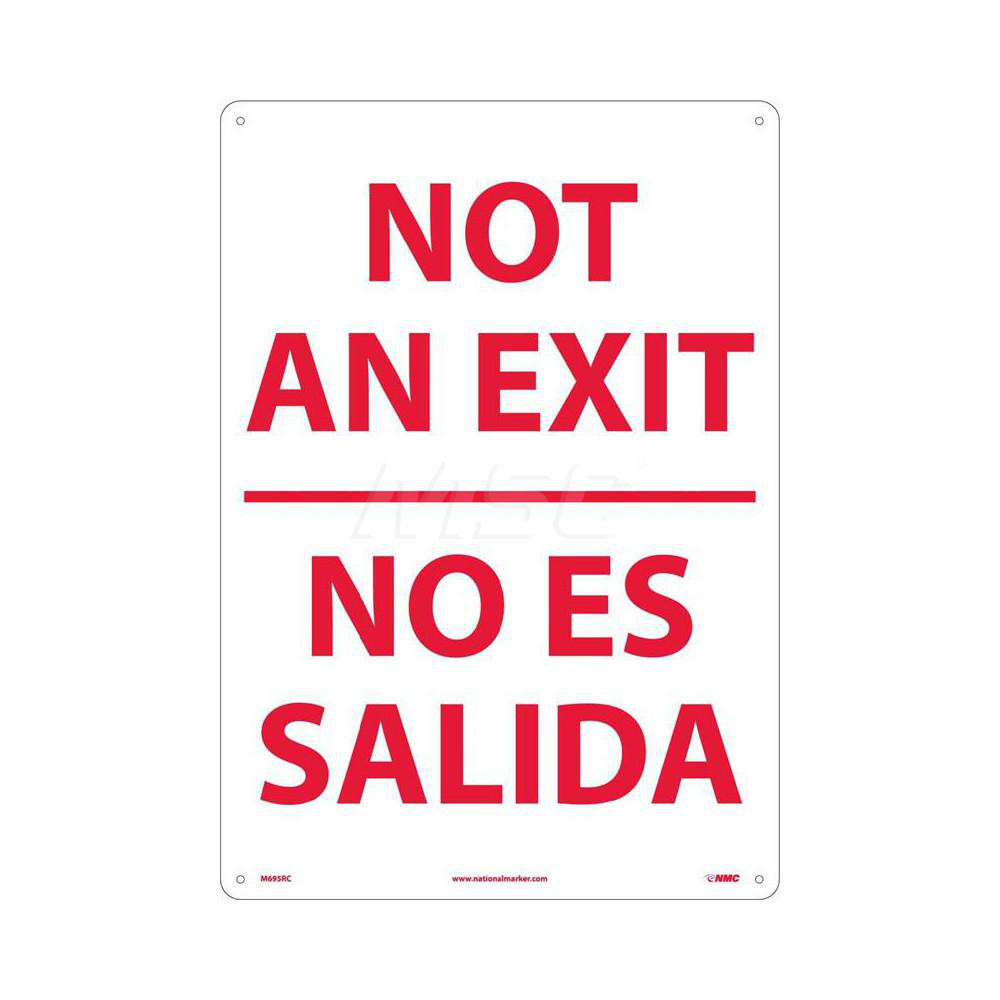 AccuformNMC - Security & Admittance Sign: Rectangle, NOT AN EXIT | MSC ...