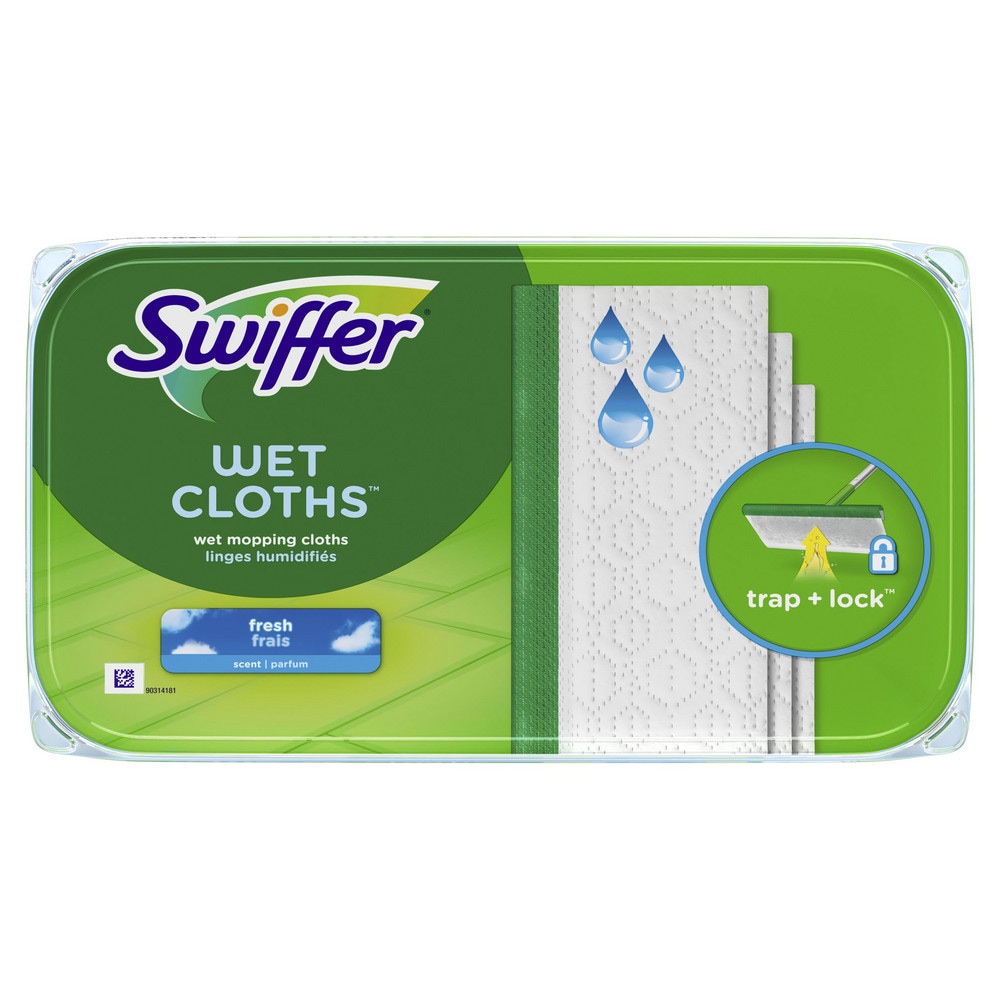 Swiffer Sweeper Wet Mopping Cloth Refills, Fresh Scent, 12 Count, 12 