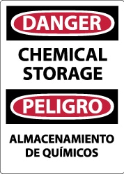 Chemical & Hazardous Material Sign: Rectangle, 