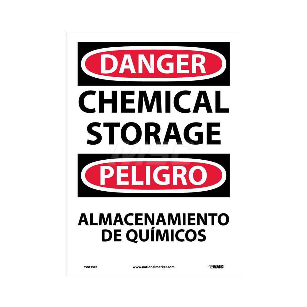 Chemical & Hazardous Material Sign: Rectangle, 