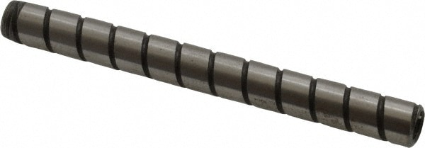 1/4" Pin Diam, 2-1/2" Pin Length, #8-32 Thread, Spiral Groove Dowel Pin